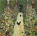 Garden Path with Chickens by Gustav Klimt